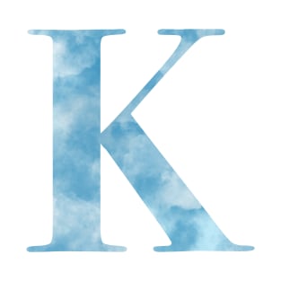 Clouds Blue Sky Initial Letter K T-Shirt