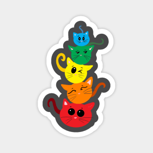 Rainbow Cats Magnet