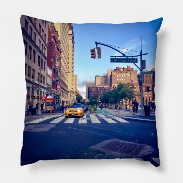 Union Square West, Manhattan, New York City Pillow by eleonoraingrid