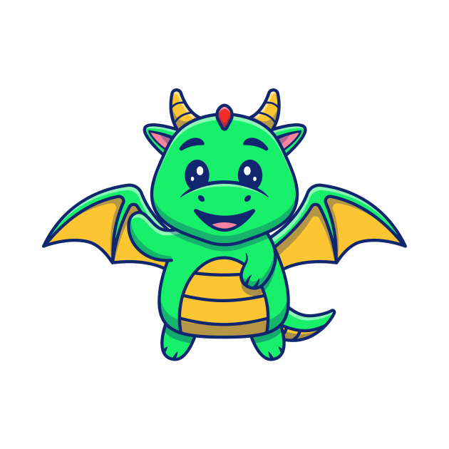 Cute Dragon Flying by Catalyst Labs