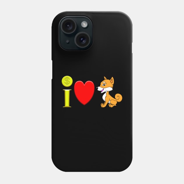 I Heart Shiba Inu Phone Case by Wickedcartoons