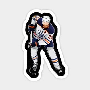 Leon Draisaitl #29 Skates The Puck Magnet