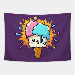 Colorfup ice cream lama Tapestry