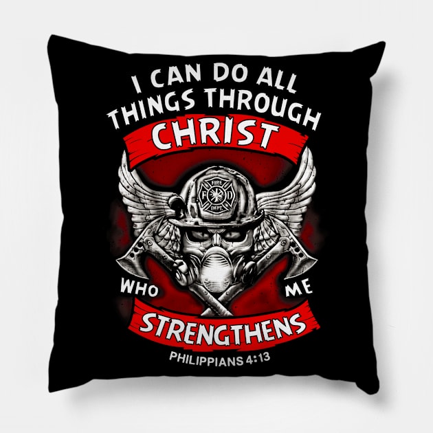 Christ, i can do all things through christ Pillow by heart teeshirt