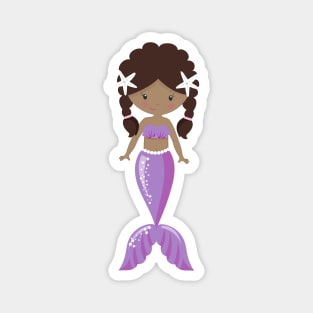 African American Mermaid, Cute Mermaid, Tail Magnet