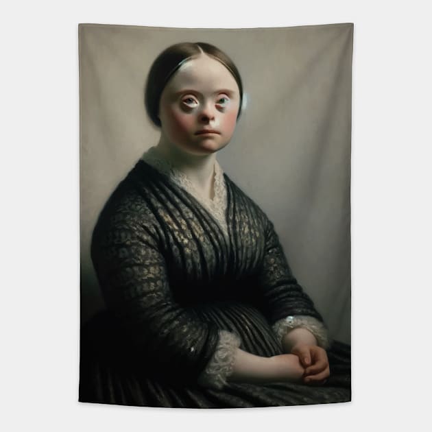 Inclusive Masterpiece: Whistler's Mother World Down Syndrome Day Tapestry by Edd Paint Something