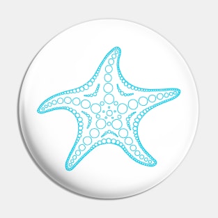 Starfish (blue/white) Pin