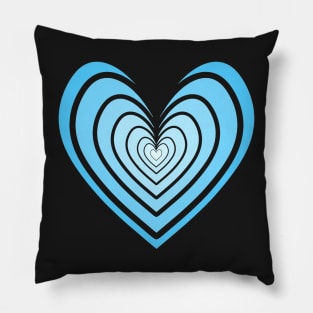 Rosy Heart (Light Blue) Pillow