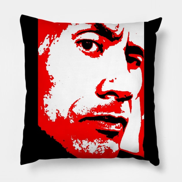 Dwayne Johnson (pop art) Pillow by d1a2n3i4l5