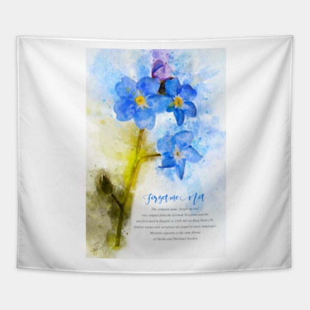 Forget Me Not Nature Tapestry Teepublic