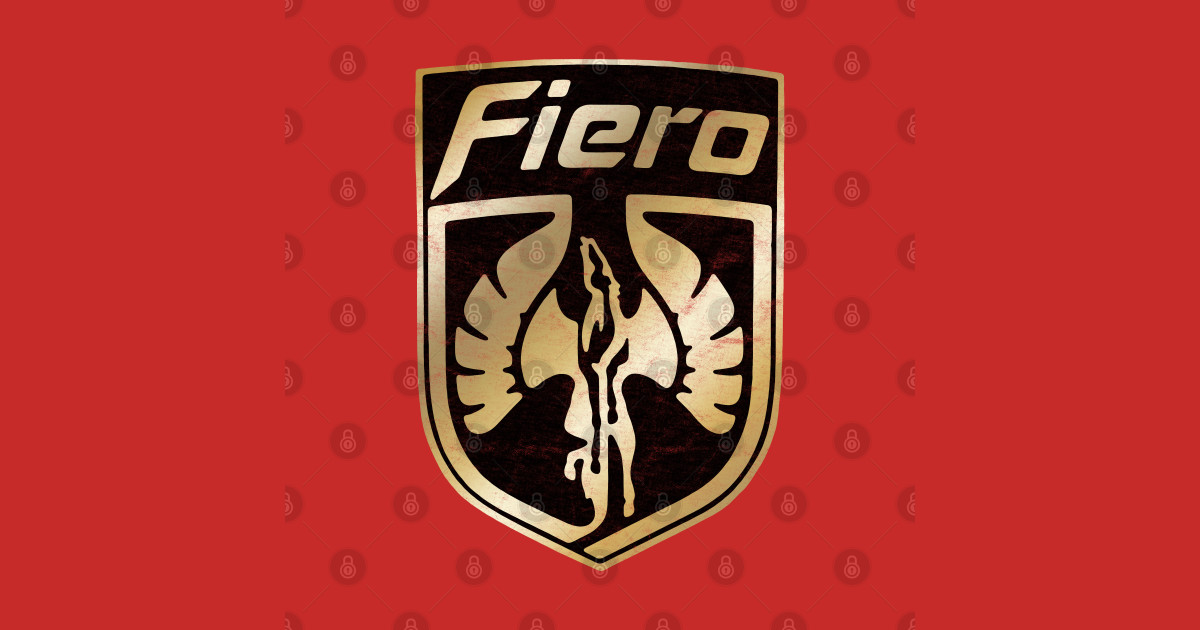 Gold Pontiac Fiero Logo - Fiero - Long Sleeve T-Shirt | TeePublic