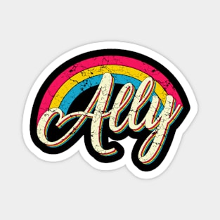 Ally pansexual vintage tshirt lgbt pride Magnet