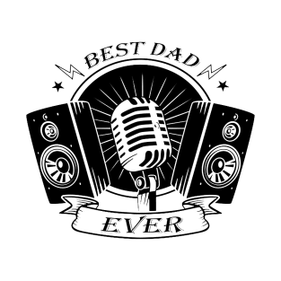 Best Dad Ever Funny Music Note Father's T-Shirt