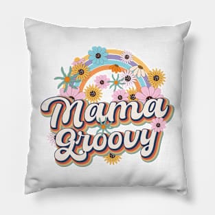 Mama Groovy Floral Pillow