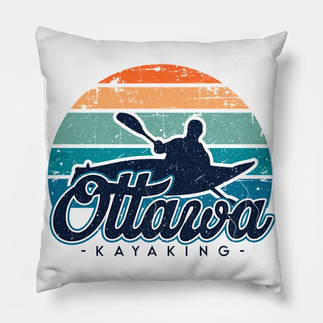 Ottawa kayaking. Perfect present for mom mother dad father friend him or her Pillow by SerenityByAlex