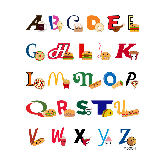 Fast Food Alphabet - Alphabet - Phone Case