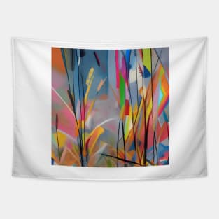 Wild Grasses Abstract Tapestry