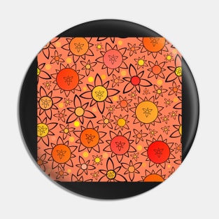 Flower Suns Warm on Dark PeachRepeat 5748 Pin