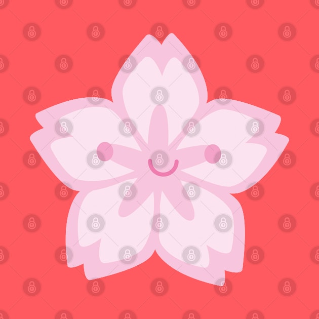 Kawaii Sakura Cherry Blossom Flower by marcelinesmith