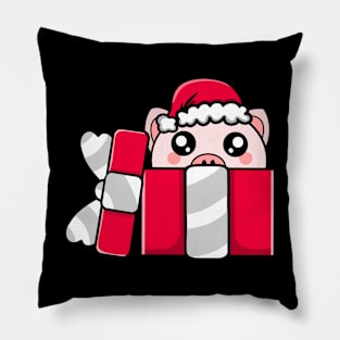 Cute Pig in Christmas Gift Pillow