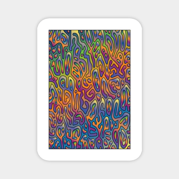 Seamless Turing Pattern Abstract Colored Magnet by TopozihDesigner