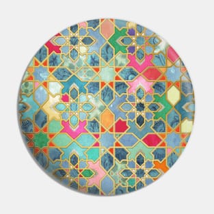 Gilt & Glory - Colorful Moroccan Mosaic Pin