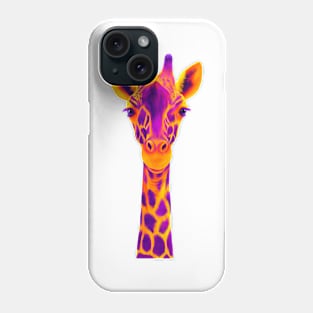 Purple and Orange Giraffe Phone Case