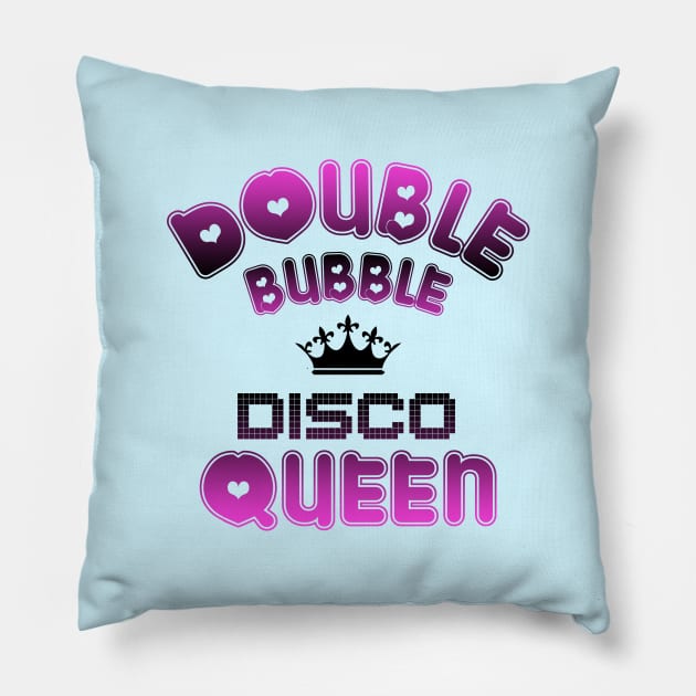 Double Bubble Disco Queen Pillow by NotoriousMedia