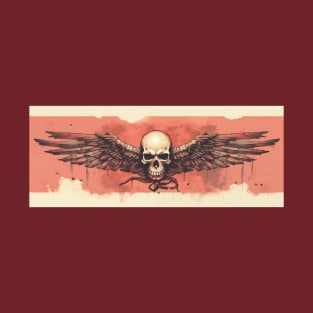 Skull and Wings Red T-Shirt