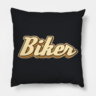 Biker typography Pillow