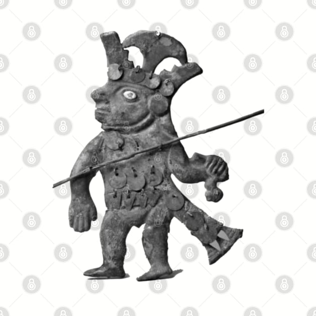 Peru Warrior Deity Pre Columbian Art by ppandadesign