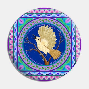 Evening Bird Song Mandala Pin