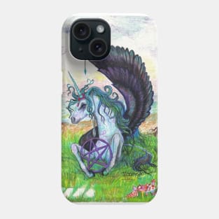 Unicorn with Pentagram Phone Case