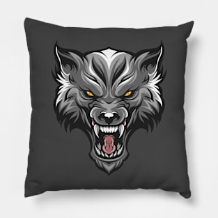 Black Wolf Pillow