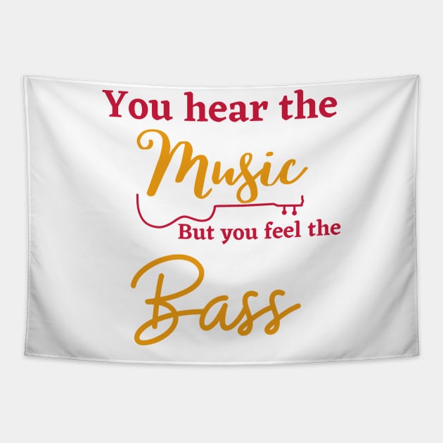 You can hear the music but you feel the bass Tapestry by Digital printa