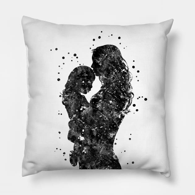 Mother and daughter Pillow by RosaliArt