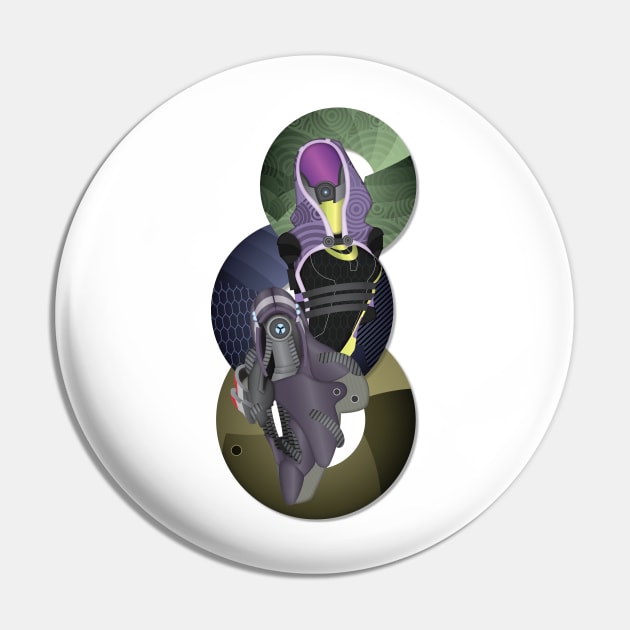 The Quarian and The Geth Pin by DezMan