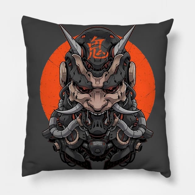 AWESOME JAPANESE ONI MERCH Pillow by Unikk.clo