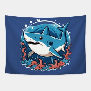 shark kids Tshirt, shark mug,shark stickers, shark magnet and more Tapestry
