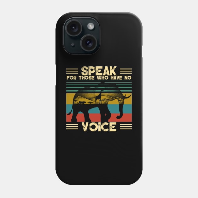 Elephant Speak For Those Who Have No Voice Animal Rights Phone Case by RobertBowmanArt