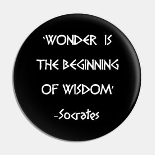 Wonder Is Wisdom Pin