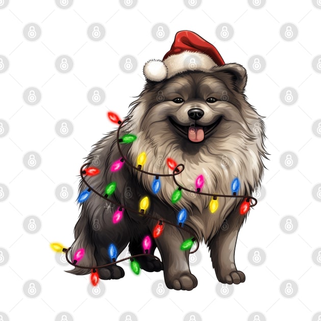 Christmas Keeshond by Chromatic Fusion Studio