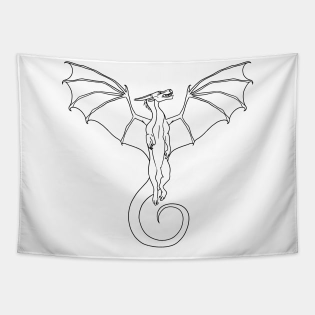 Wings of Fire • NightWing • Outline Tapestry by FalconArt