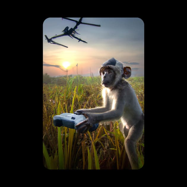 Monkey Flying A Drone by SillyShirts