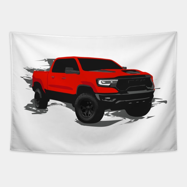 Red Trx pickup Tapestry by mfz