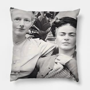 Emmy Lou Packard and Frida Kahlo Pillow