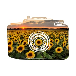 Sunflower Field Photography BOHO Camera T-Shirt