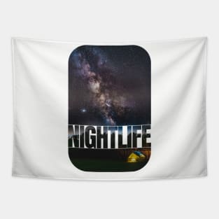 Outdoor Nightlife Tapestry