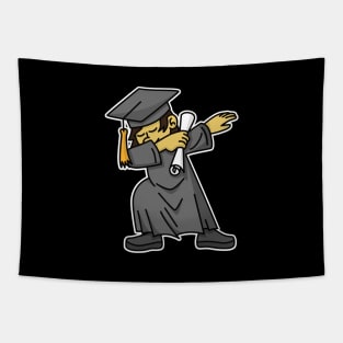 Asian boy student dab dabbing graduation school Tapestry