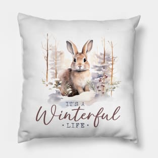 Winter Woodland Quote Pillow